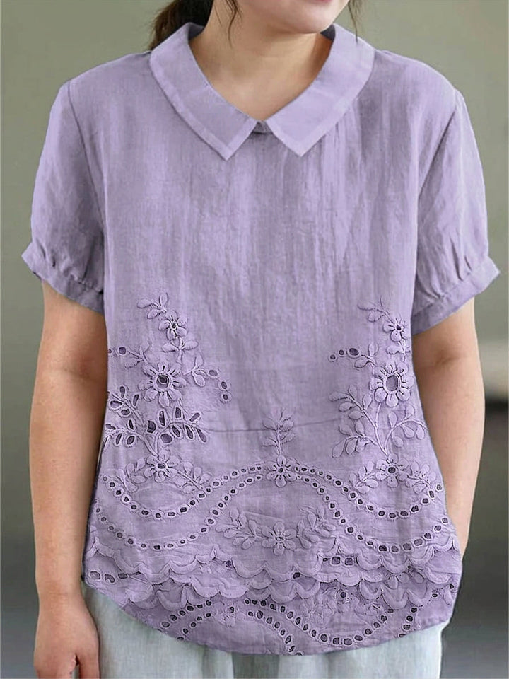 Anaïs | Geborduurde Bloemenblouse