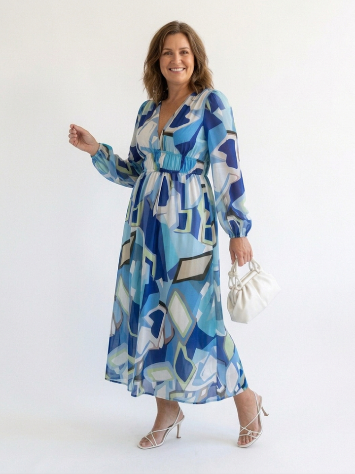 Harlow | Lange Mouwen Bloemen Maxi Jurk