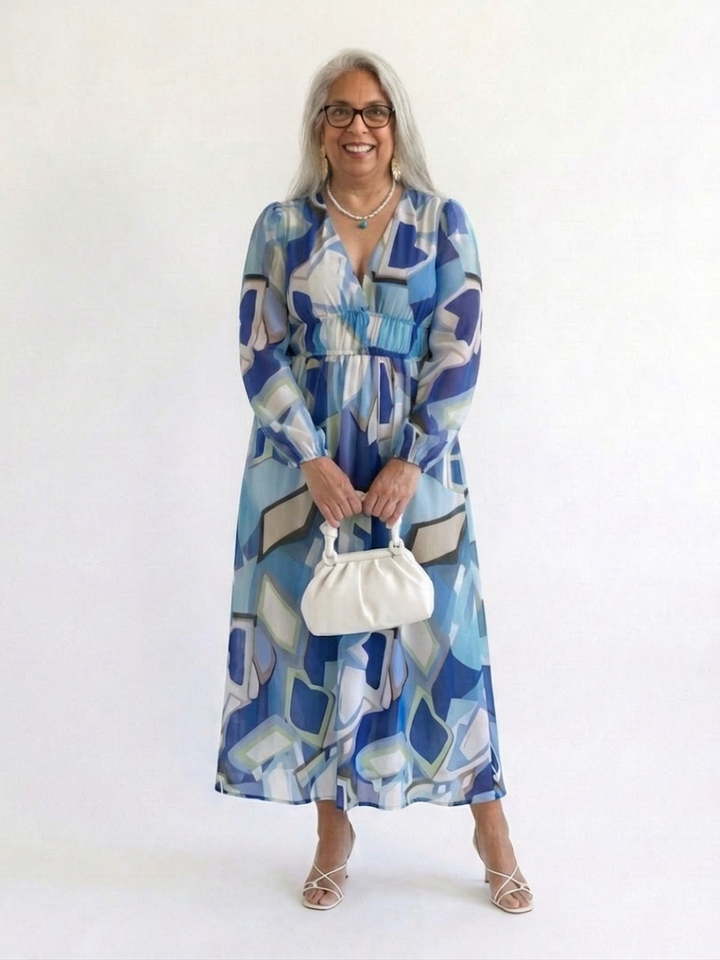 Harlow | Lange Mouwen Bloemen Maxi Jurk