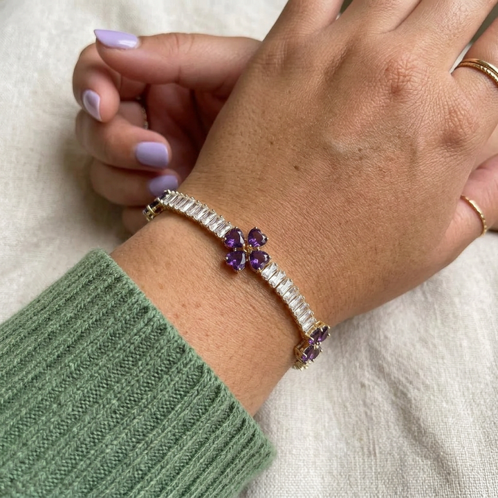 Lior Klavertje Vier Hart Armband | Goud
