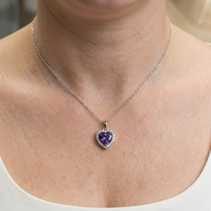 Lowri Hart Stralende Ketting | Wit Goud