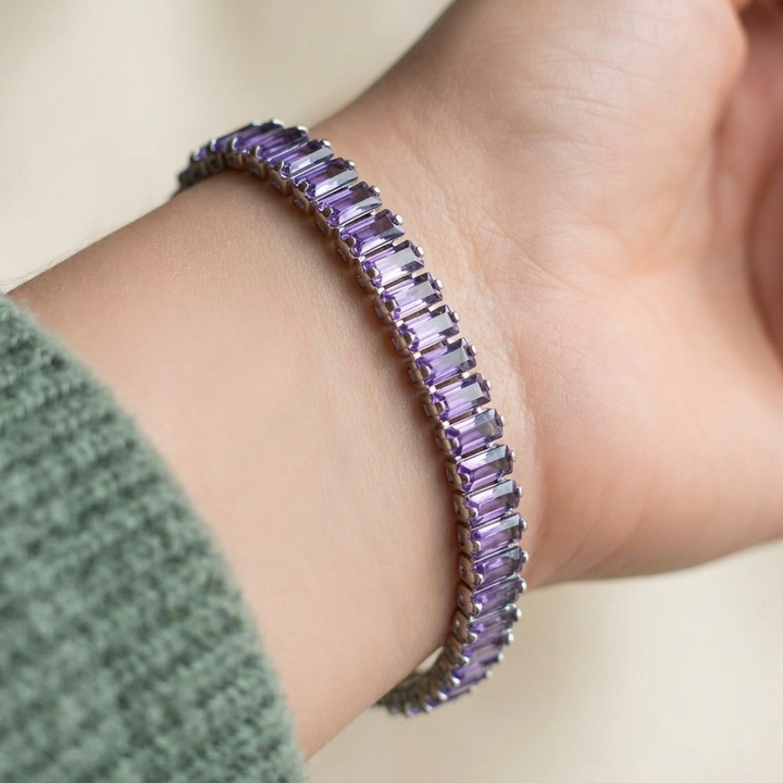 Romaine Vertéa Tennisarmband | Wit Goud