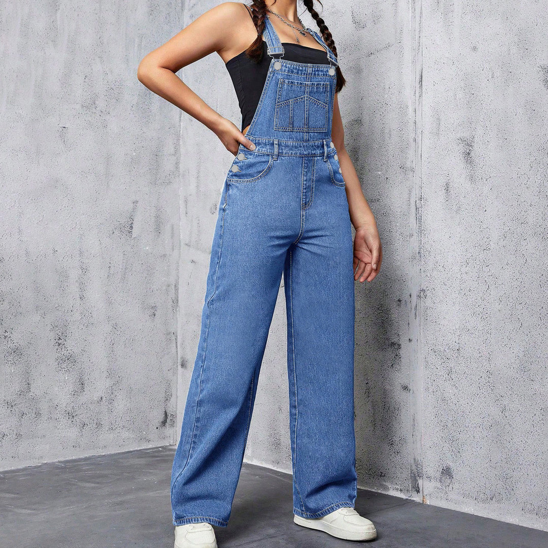Amina Denim Overalls Casual