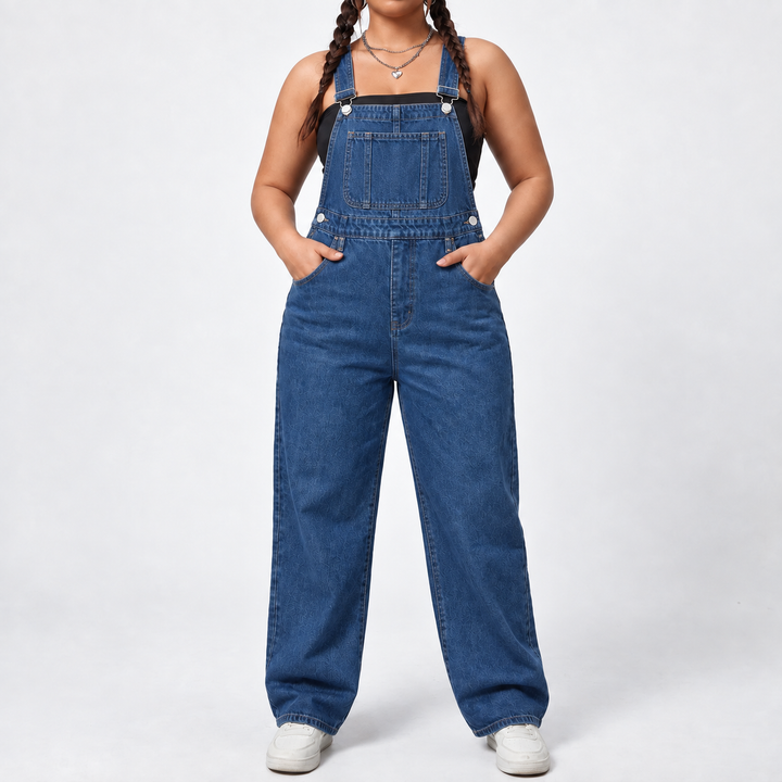 Amina Denim Overalls Casual
