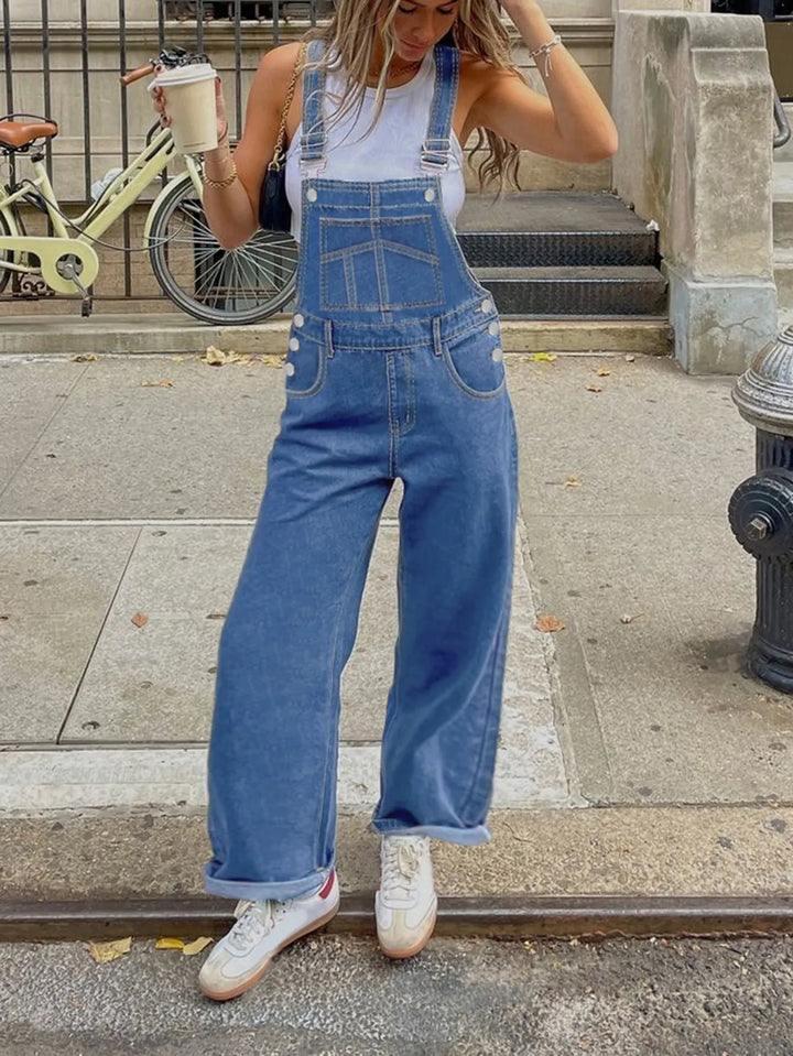 Amina Denim Overalls Casual