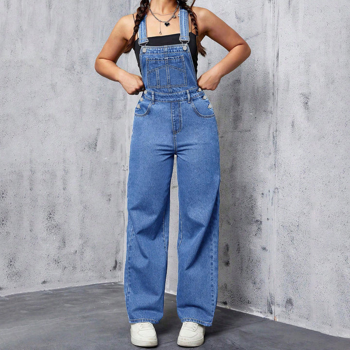 Amina Denim Overalls Casual
