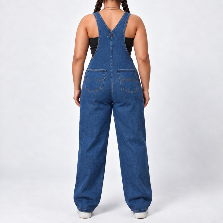 Amina Denim Overalls Casual