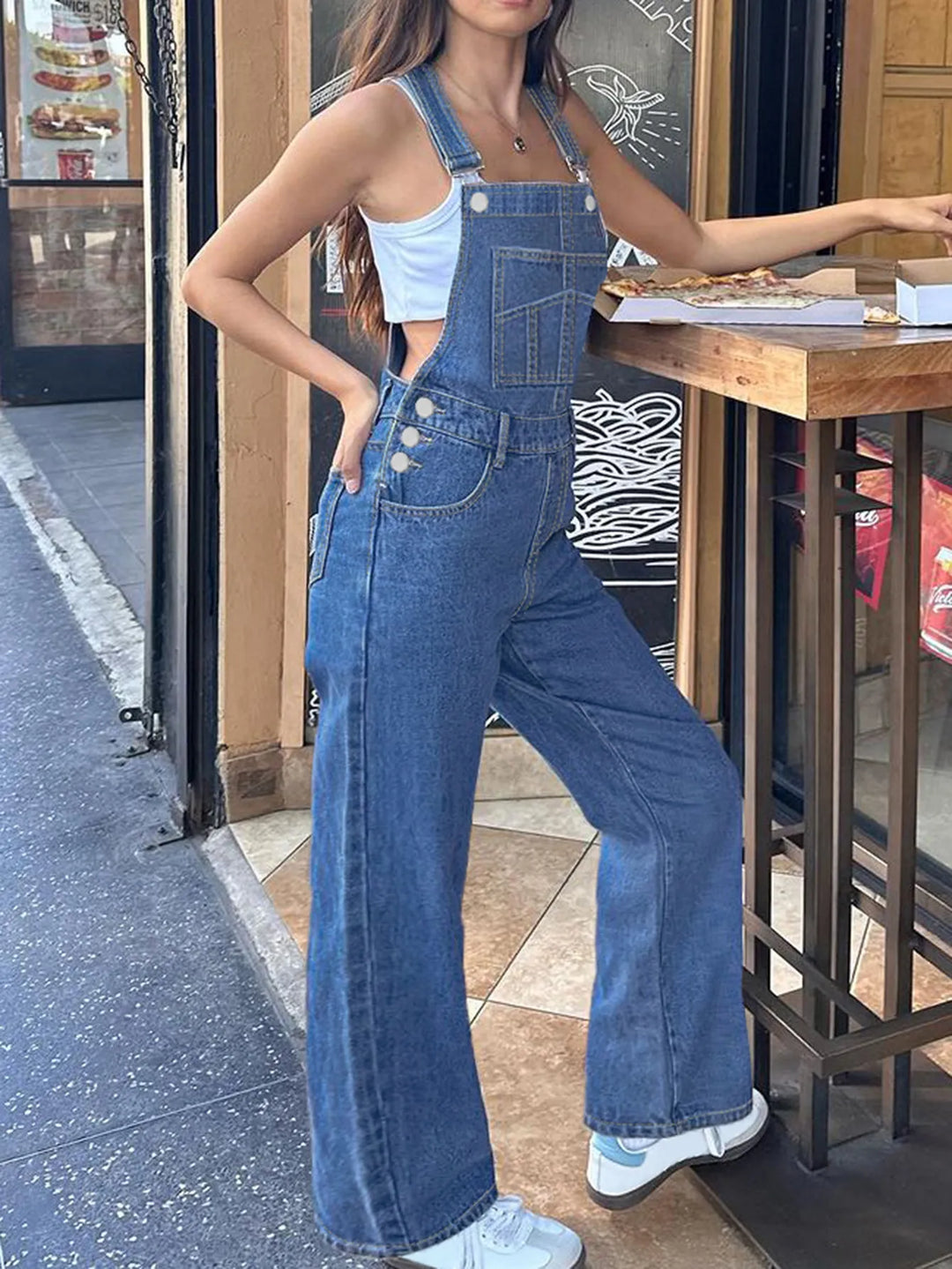 Amina Denim Overalls Casual