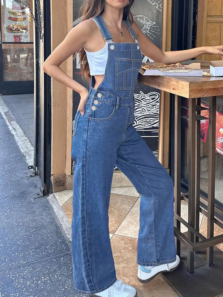 Amina Denim Overalls Casual