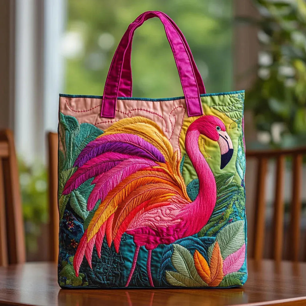 Anya Tote Bag - Regenboog Flamingo