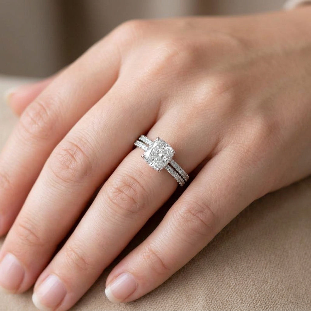 Linnea Kussen 2PC Ring Set | Wit Goud