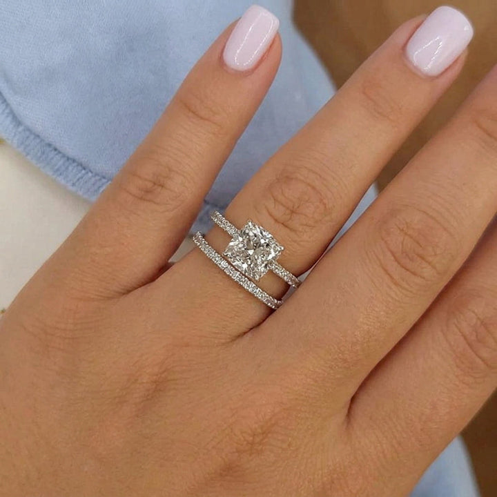 Linnea Kussen 2PC Ring Set | Wit Goud
