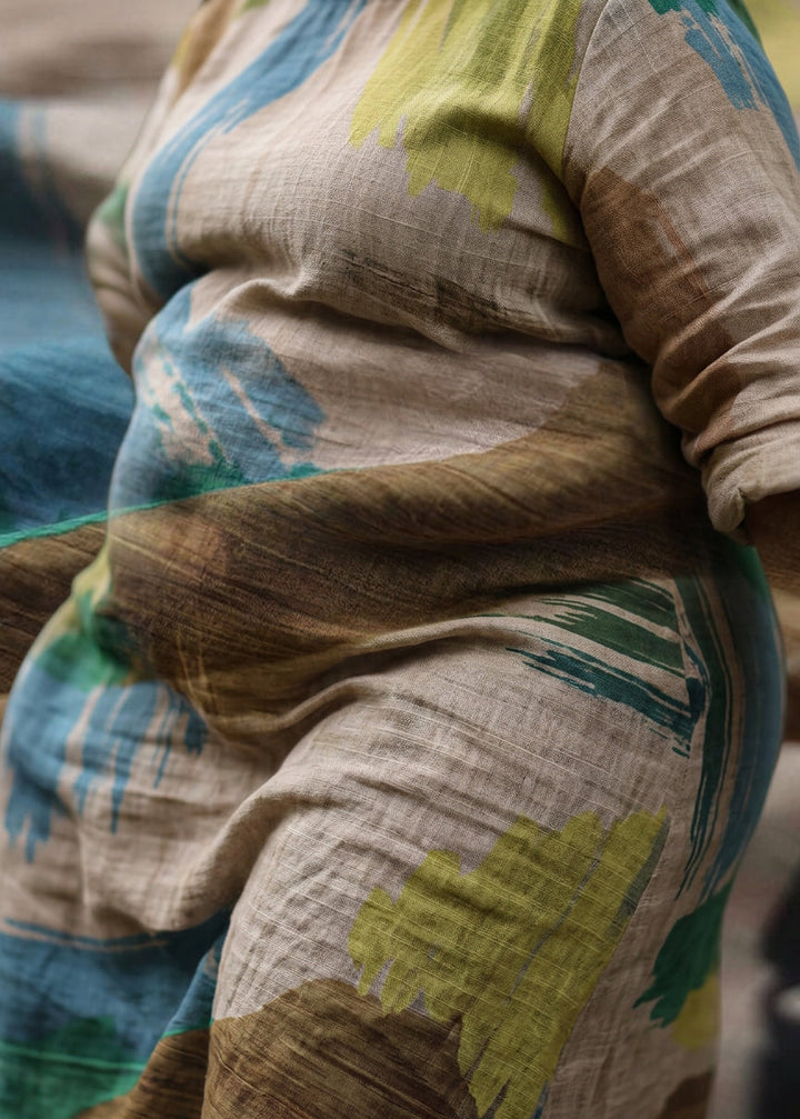 Naomi - Knop Blouse Halve Mouw