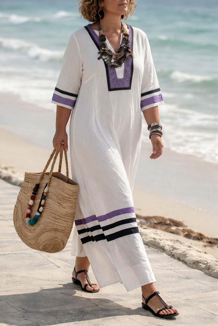 Rosalind | Elegante Coastal Breeze Maxi Jurk