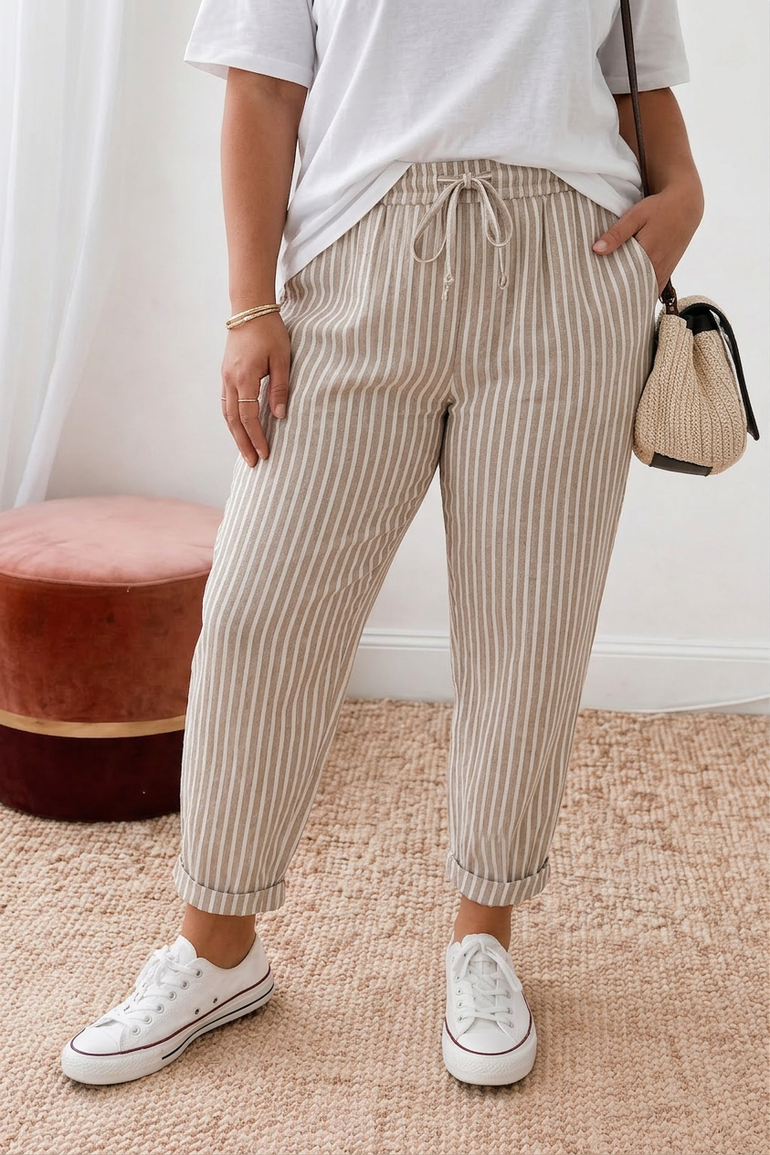 Wilhelmina | Ontspannen Kust Streep Broek