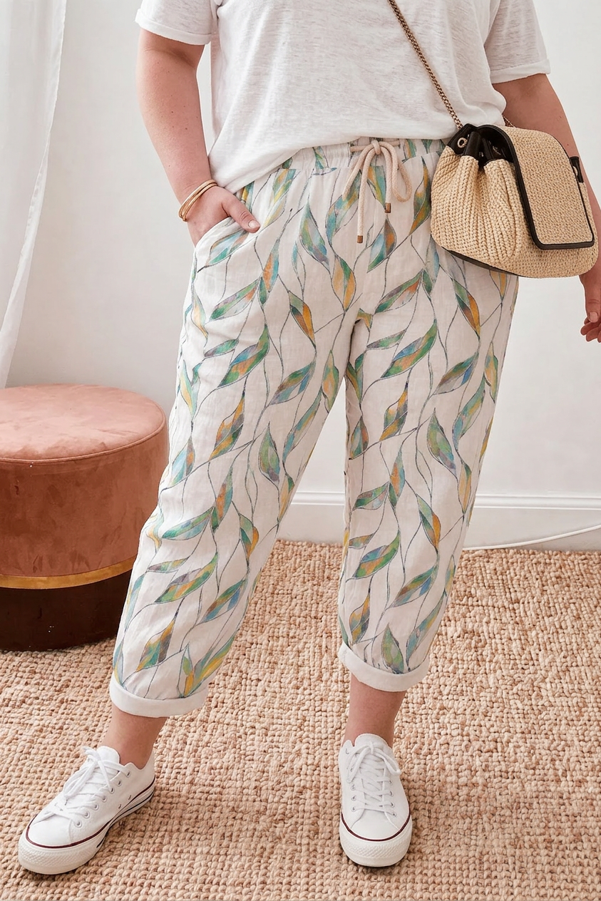 Genevieve | Coastal Leaf Relaxed Pants