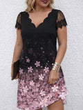 Nerissa | Blush Bloom Jurk met Kantmouwen