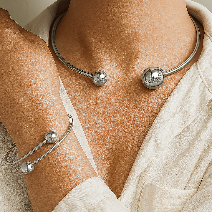 Rui Glow Halsband &amp; Manchet Armband Set | Goud