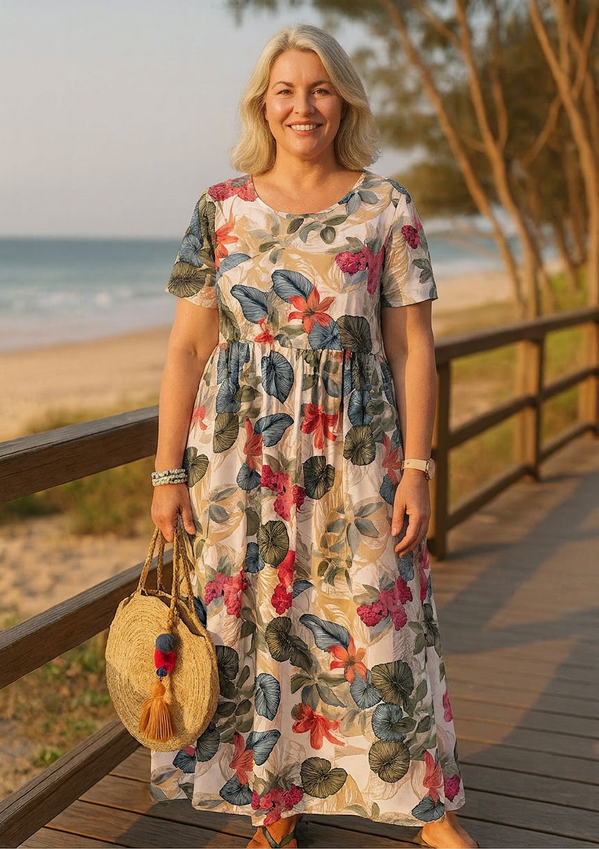 Monroe | Luchtige Bloemen Maxi Jurk
