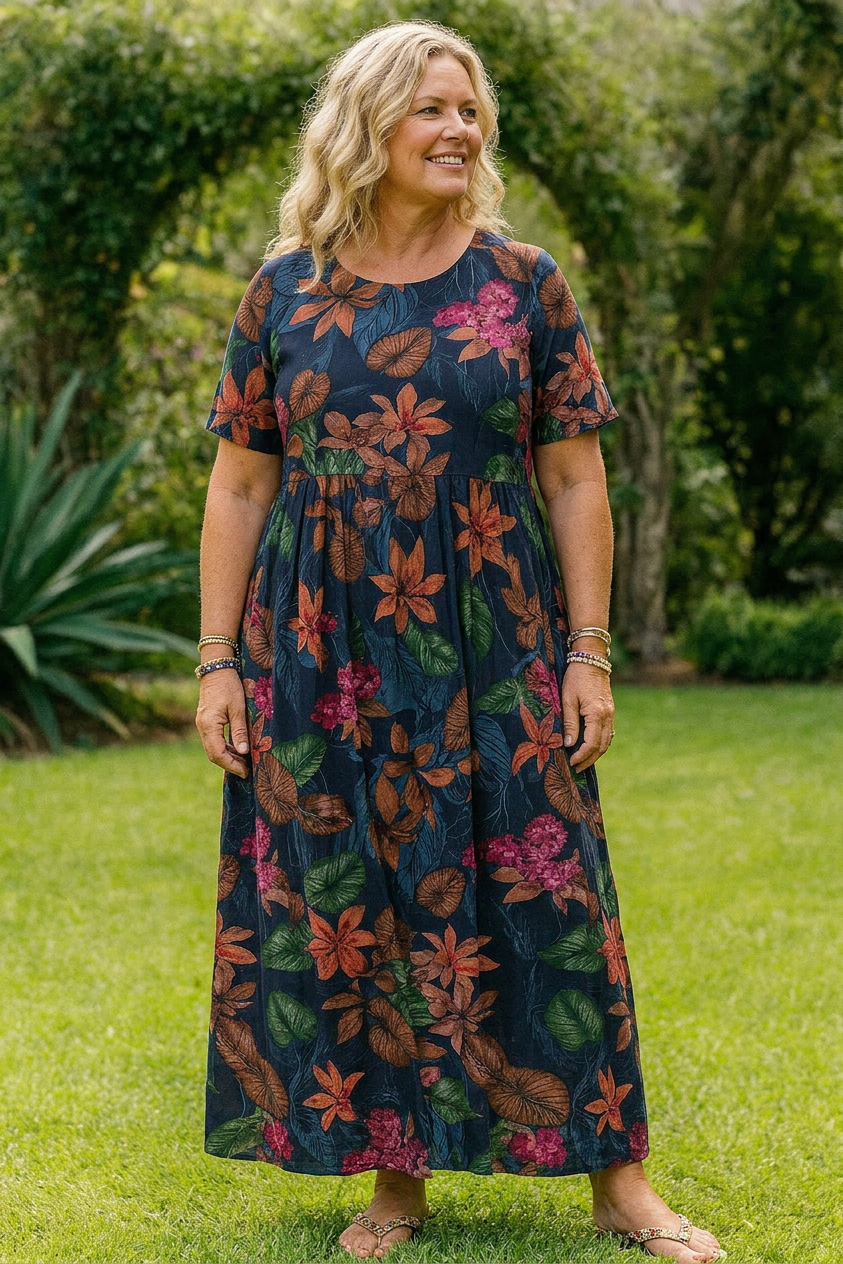 Monroe | Luchtige Bloemen Maxi Jurk