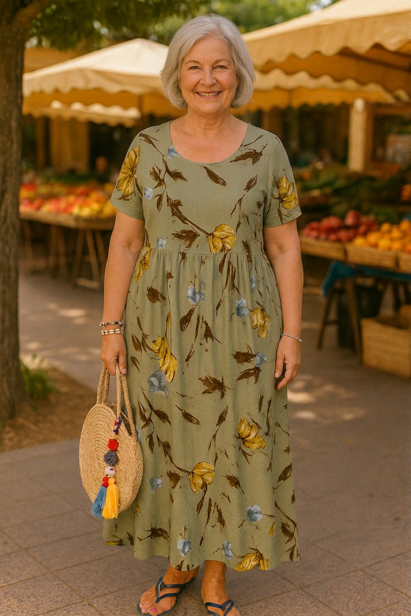 Mali | Vintage Bloemen Maxi Jurk