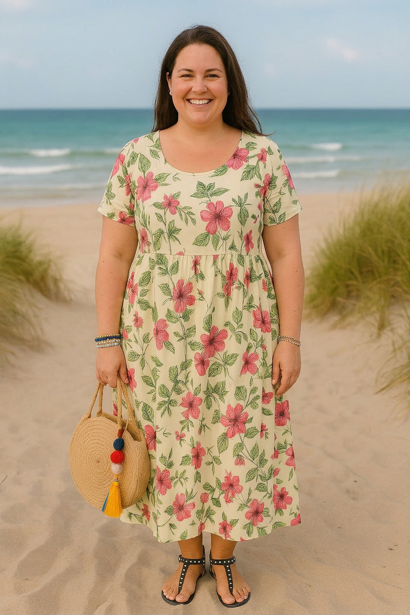 Mali | Vintage Bloemen Maxi Jurk