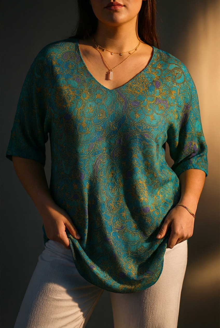 Vrouwen Retro Kunstafdruk Casual Pullover Brei