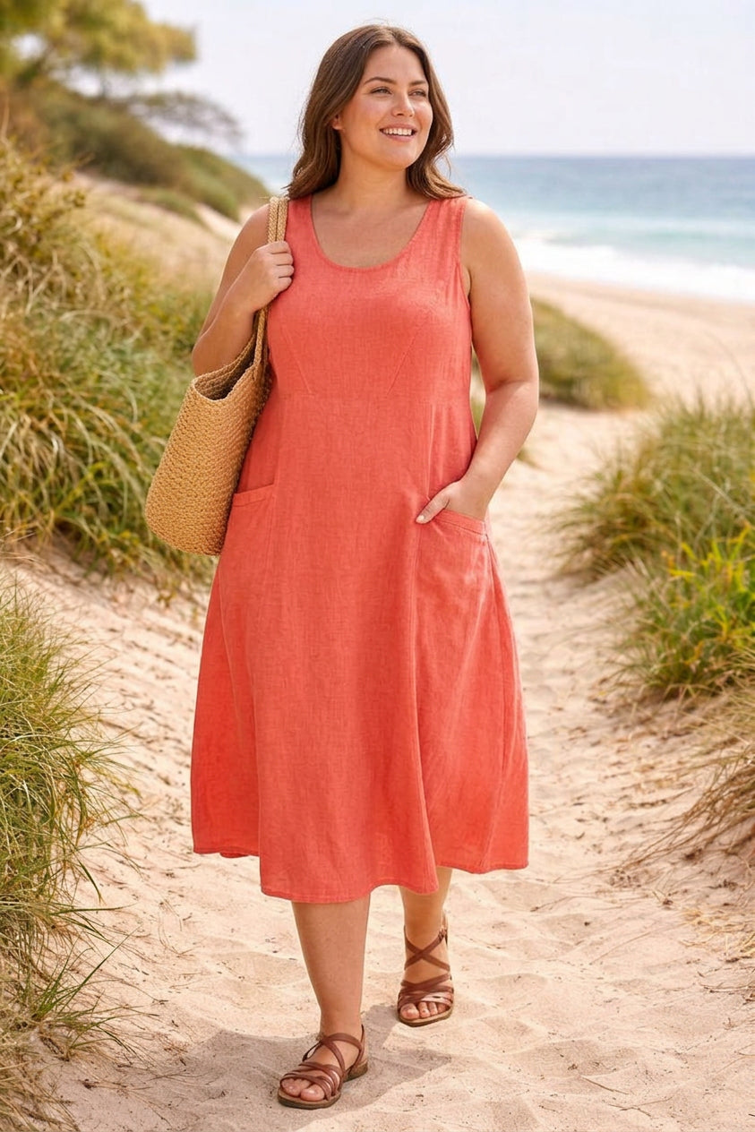 Solveig | Katoenen Pocket Jurk