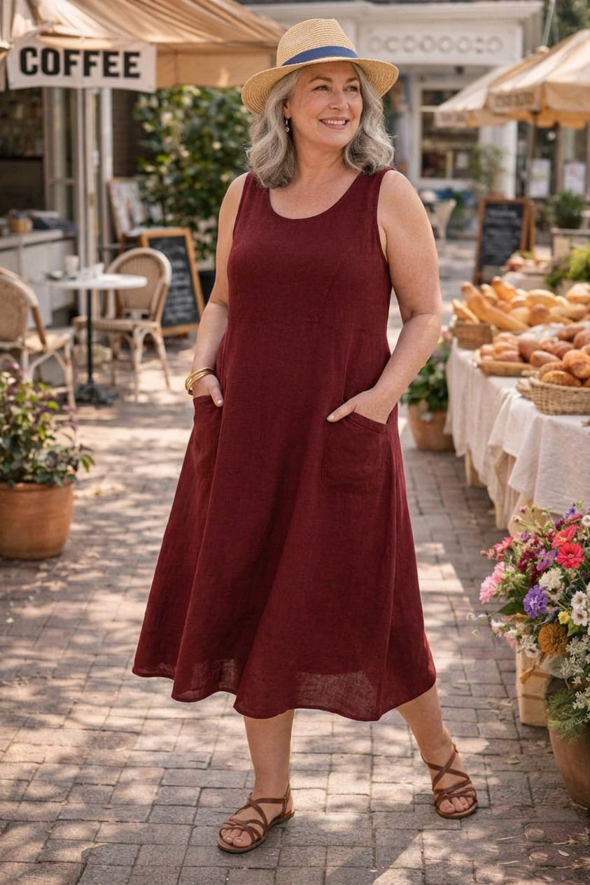 Solveig | Katoenen Pocket Jurk