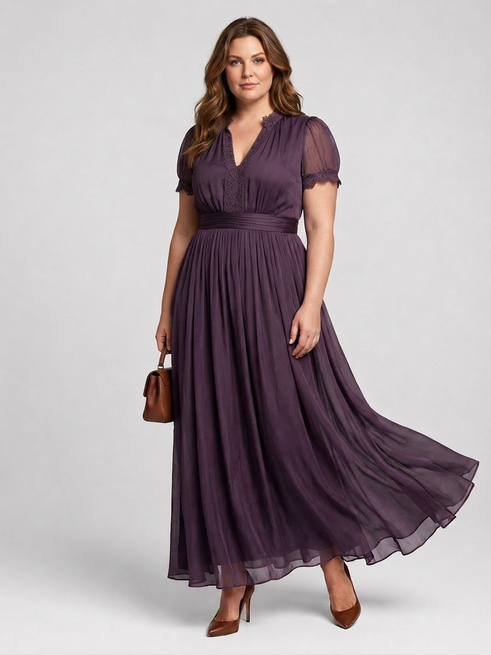 Belen | Maxi-jurk met Gathered Taille en Sleuf