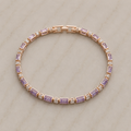 Cleo Prism Tennis Armband | Roze Goud