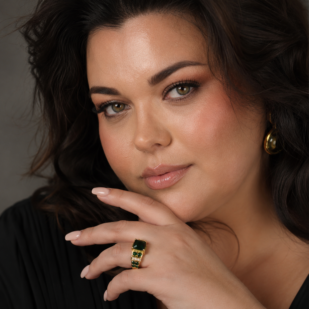 Naomi Smaragd Ring | Goud