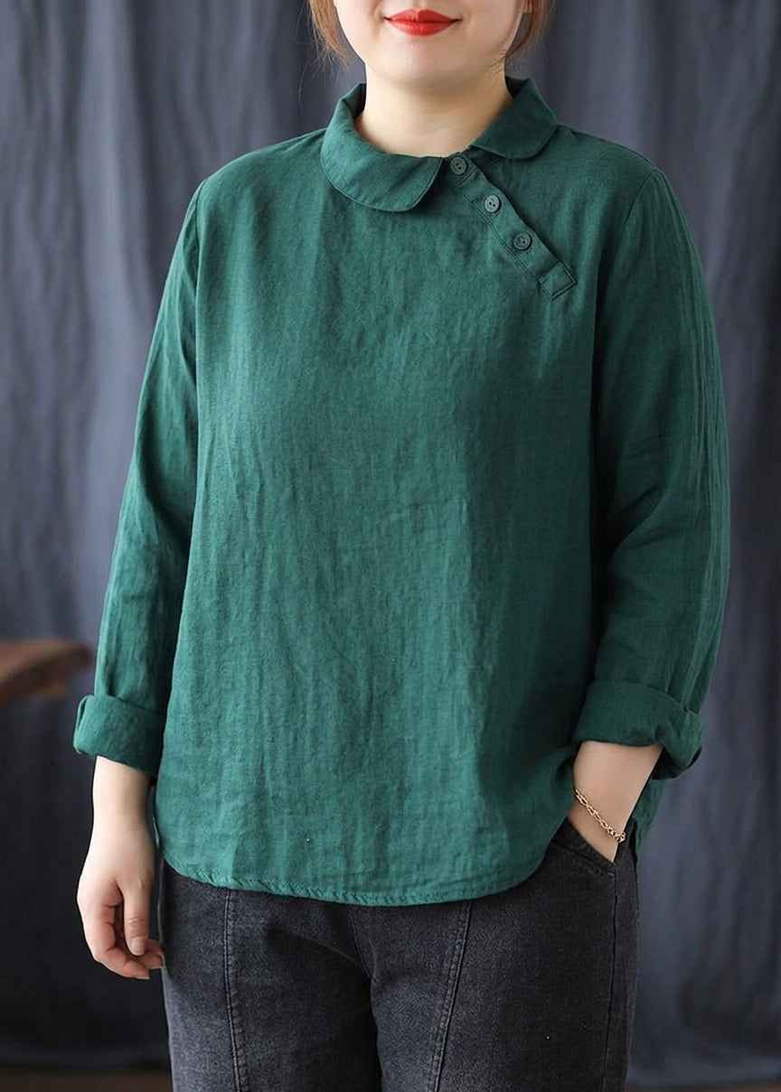 Briony - Chique Witte Kleding Kraag Knop Blouses voor de Lente