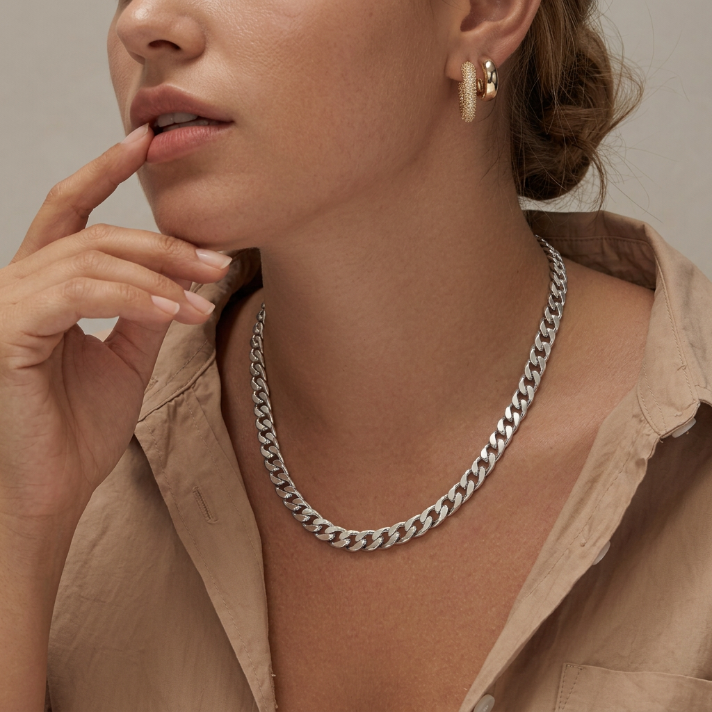 Genevieve Cuban Link Ketting | Goud