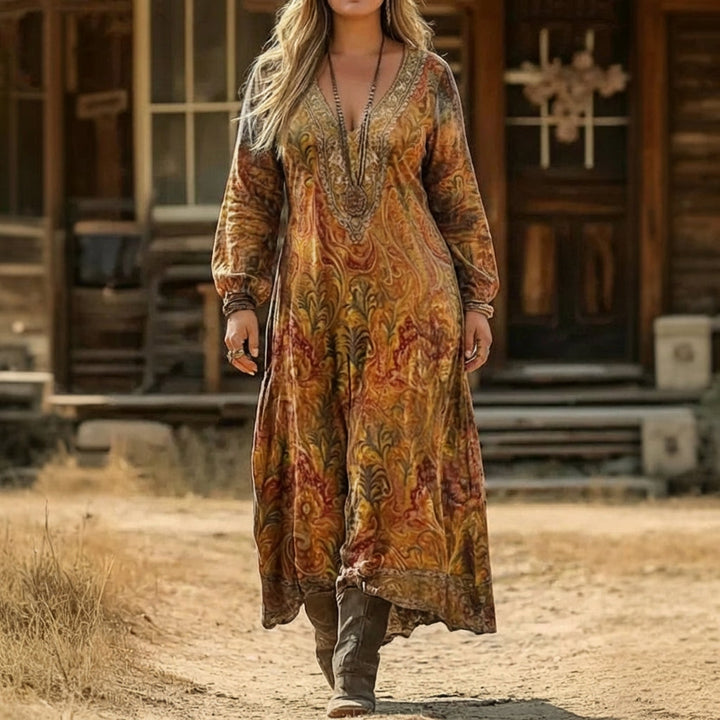 Tabitha | Vintage-geïnspireerde Lange Mouwen Casual Jurk