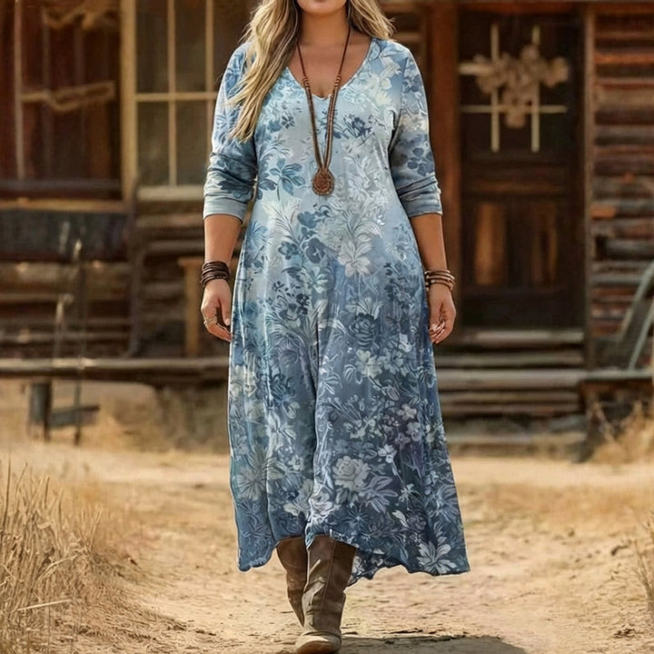 Lael | Vintage Geïnspireerde Lange Mouwen Casual Jurk