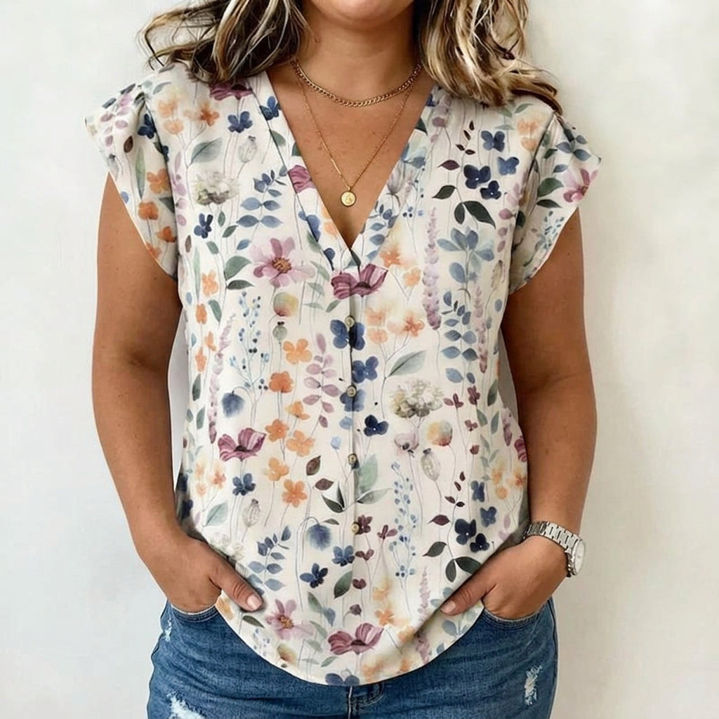 Lavinia | Vintage Bloemenprint Blouse