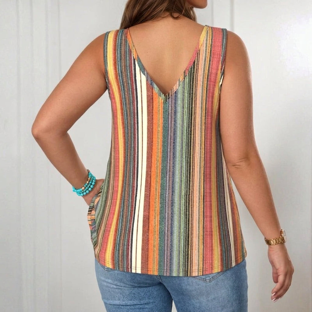 Nessa | Kleurrijke Gestreepte Tanktop