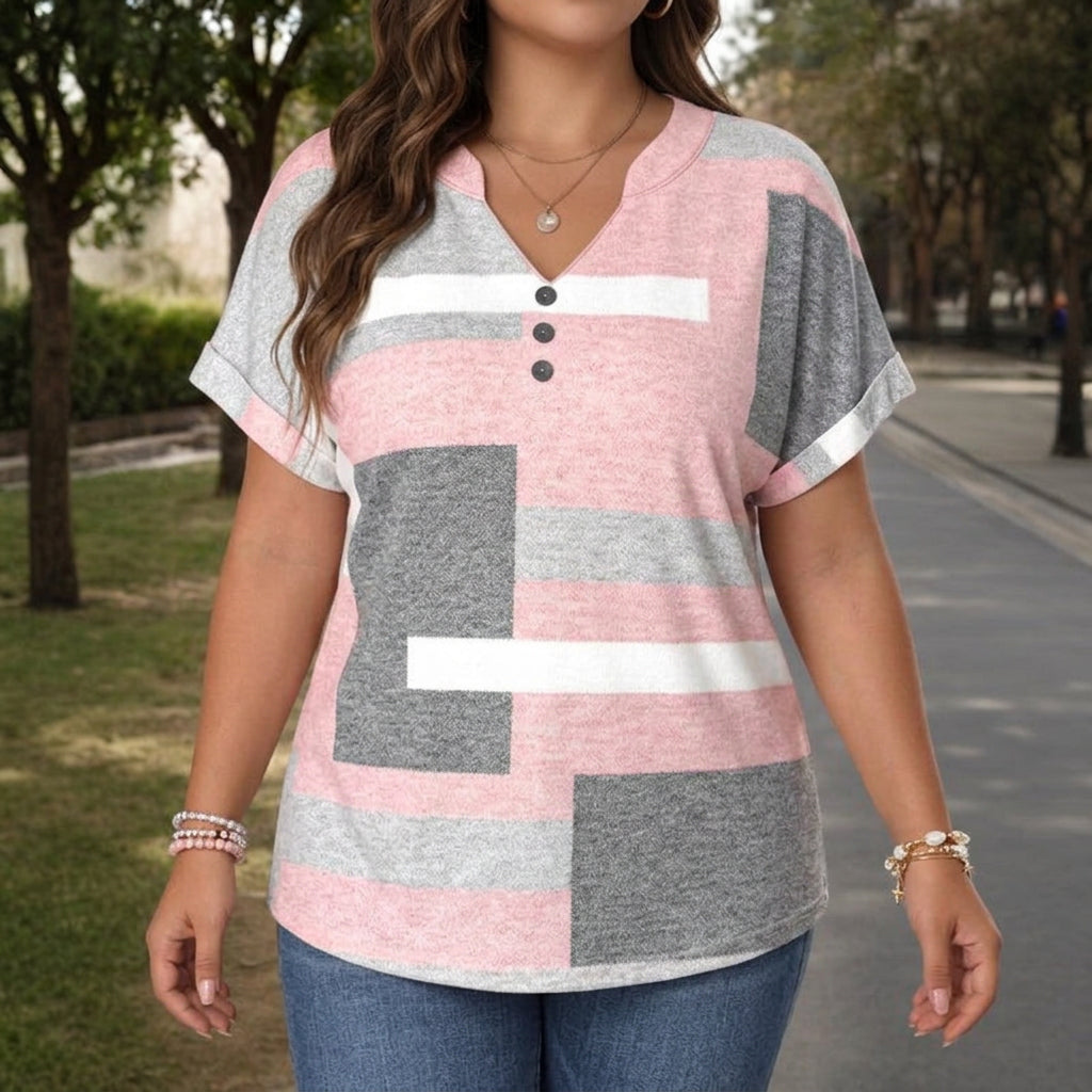Nova | Casual Kleurblok Blouse