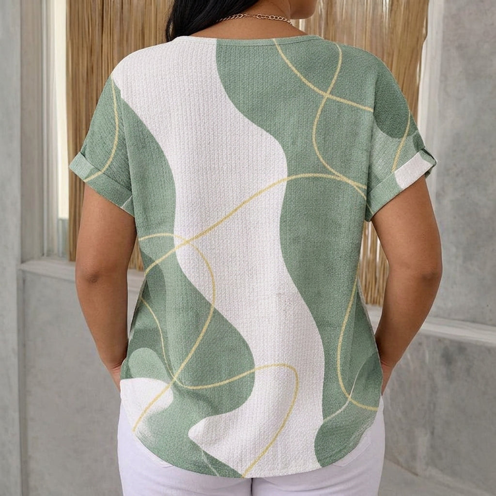 Imogen | Casual Kleurblok Blouse