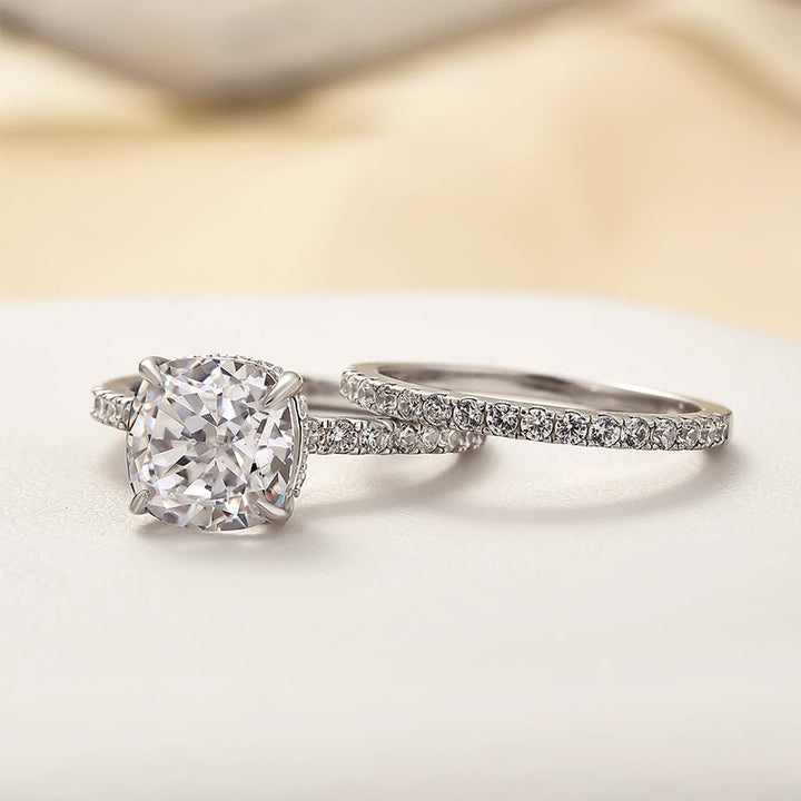 Linnea Kussen 2PC Ring Set | Wit Goud
