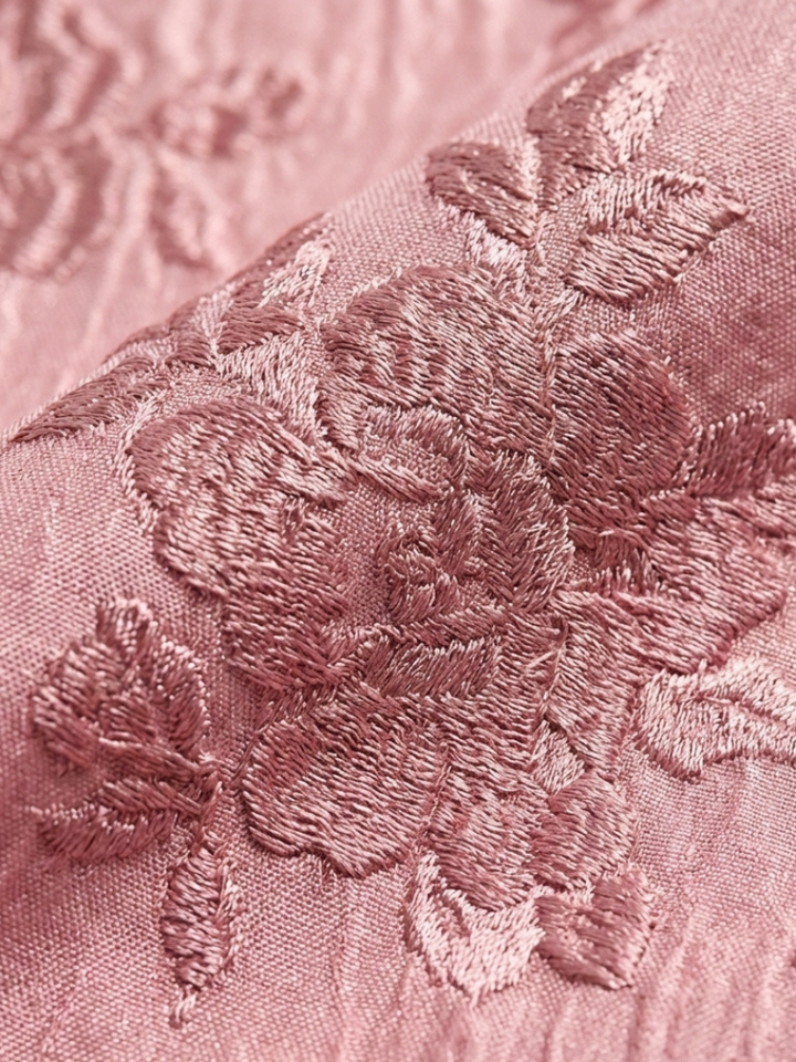 Lucienne | Korte Mouw Geknoopte Bloemige Textuur Maxi Hemdress