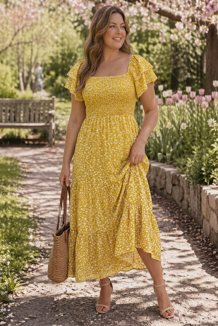 Elara | Off-Shoulder Bloemenjurk