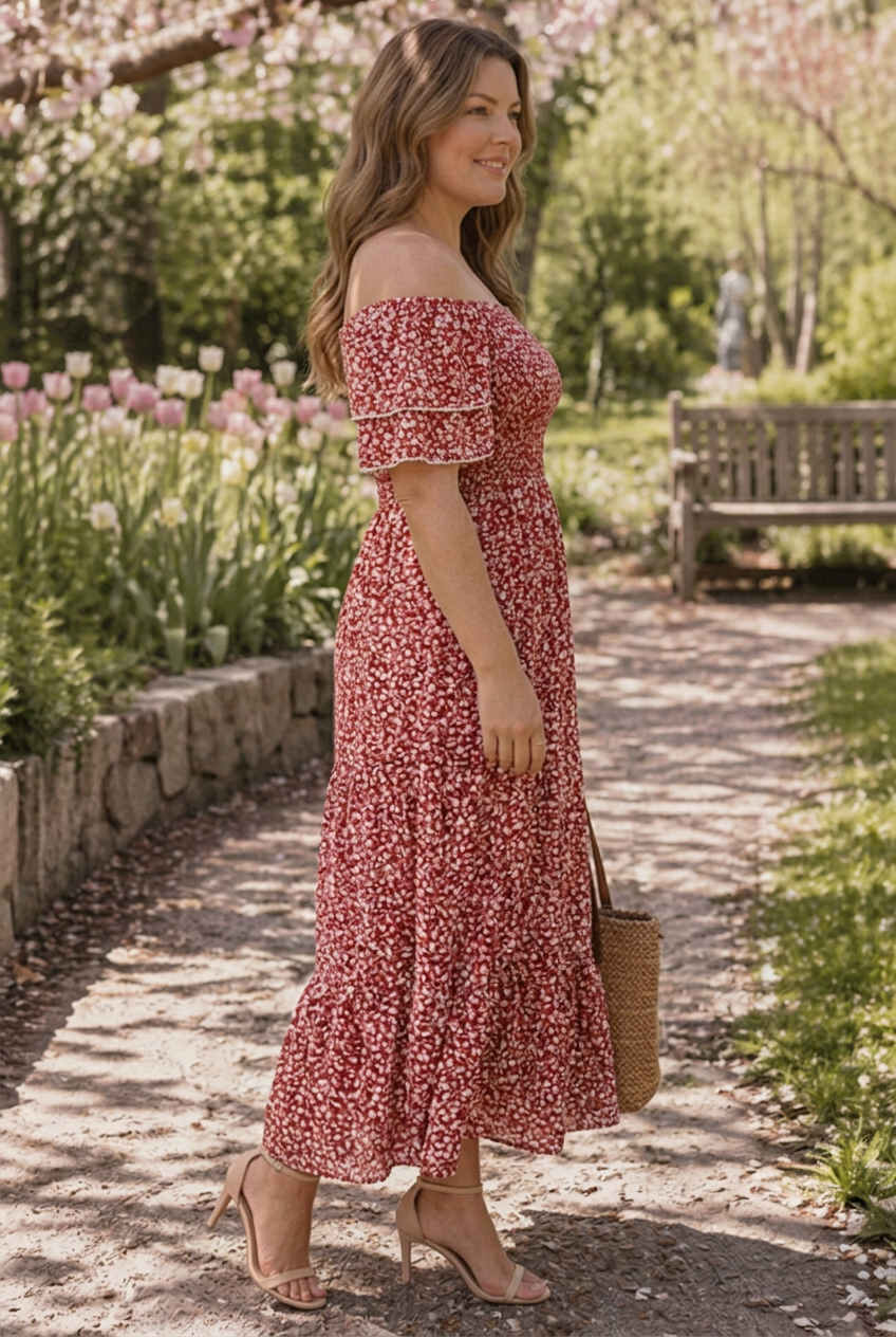 Elara | Off-Shoulder Bloemenjurk