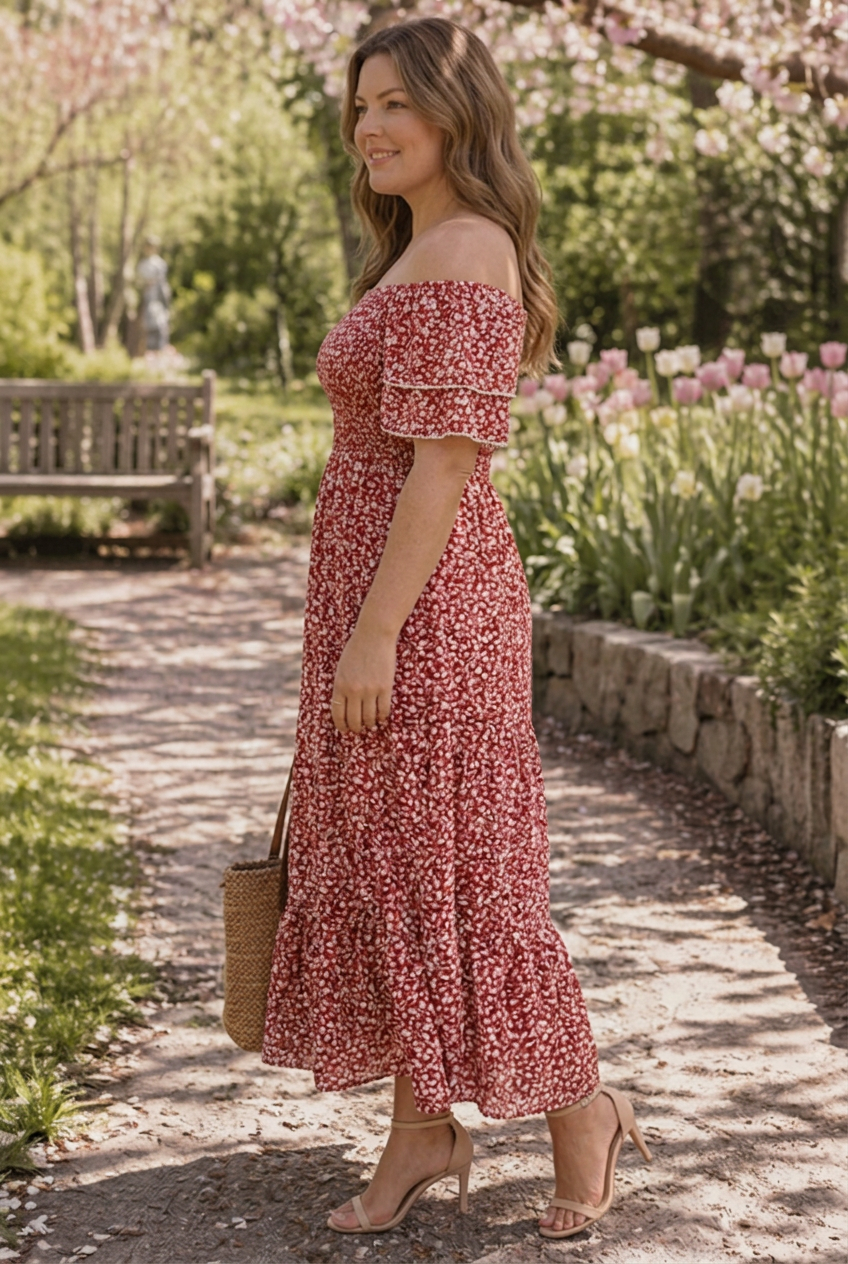 Elara | Off-Shoulder Bloemenjurk