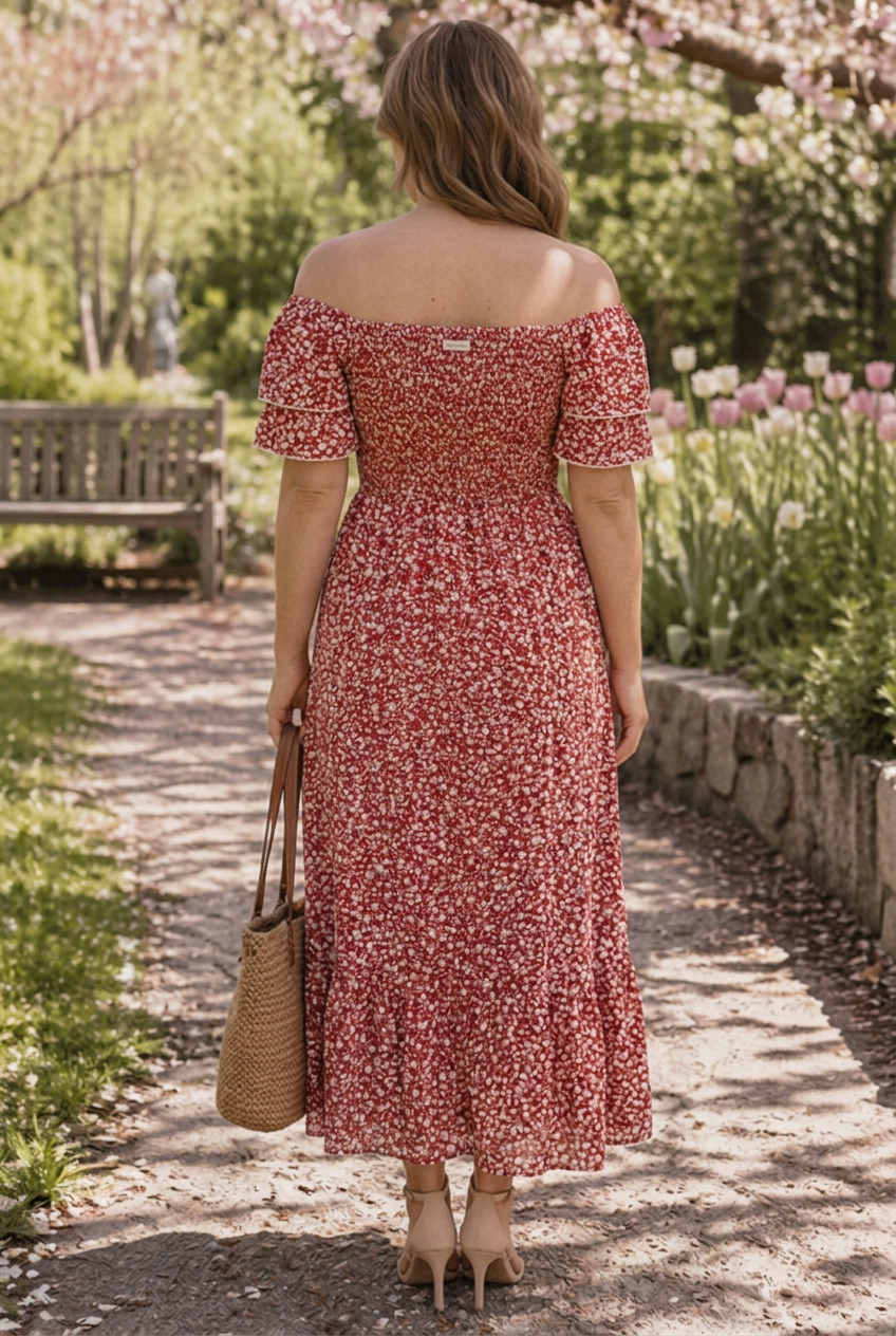 Elara | Off-Shoulder Bloemenjurk