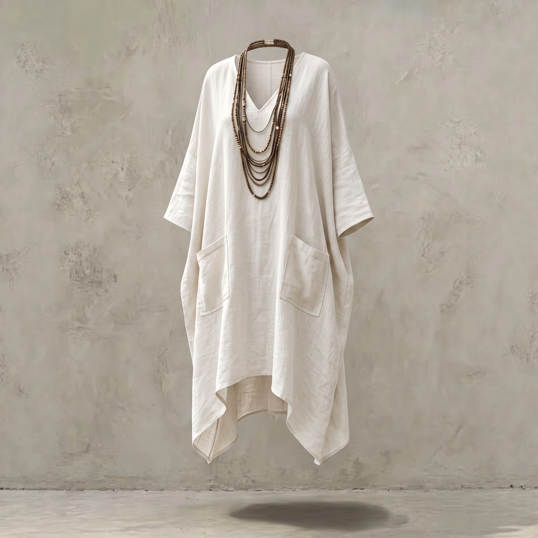 Elara | Ontspannen Asymmetrische Kaftan Jurk