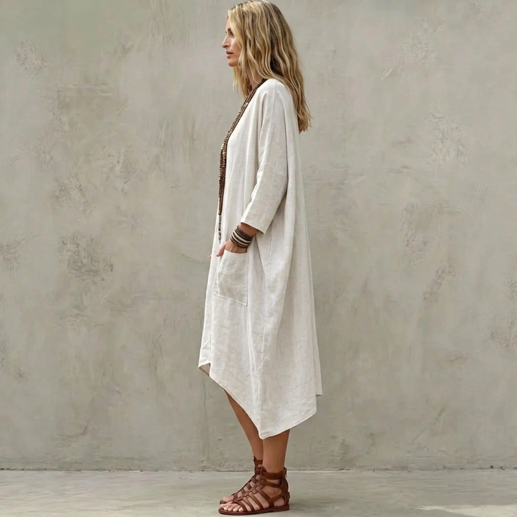 Elara | Ontspannen Asymmetrische Kaftan Jurk
