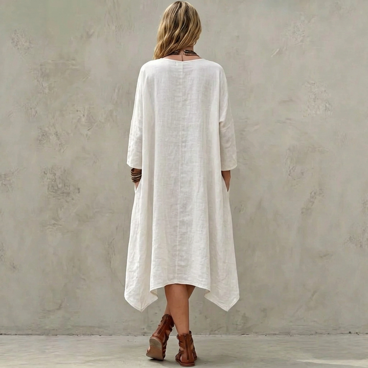 Elara | Ontspannen Asymmetrische Kaftan Jurk