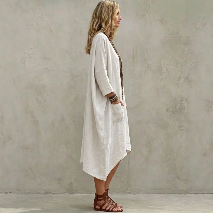 Elara | Ontspannen Asymmetrische Kaftan Jurk